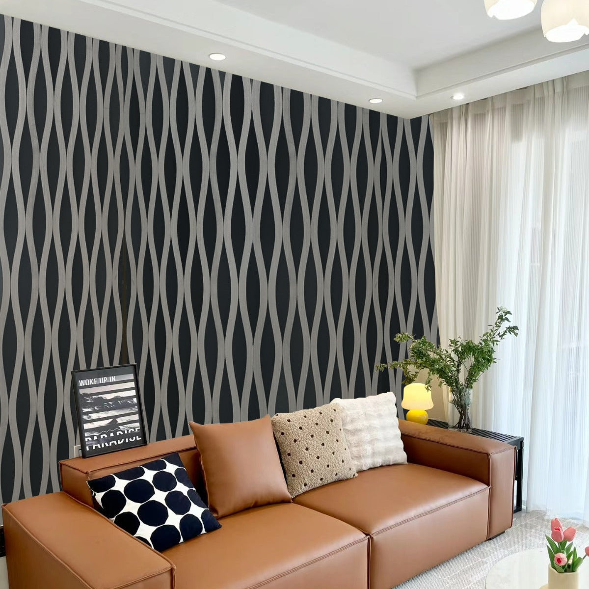 Wave Acoustic Wall Panel Dark Grey